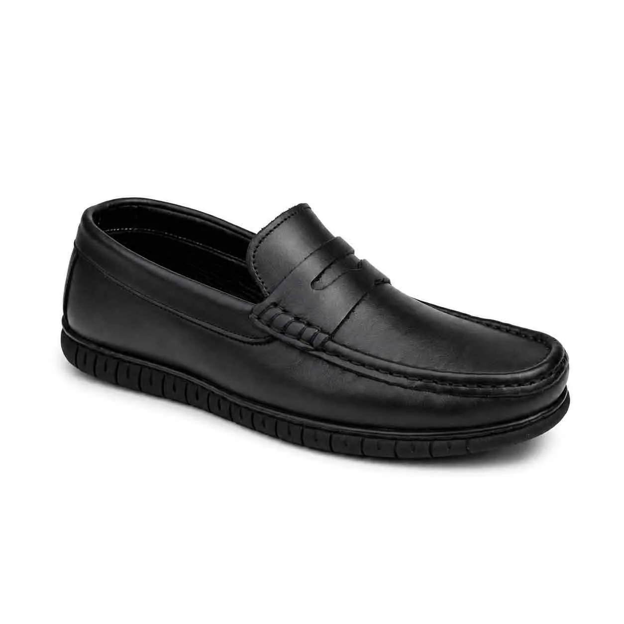 Mocassin pour homme 004-5 noir cuir  ........